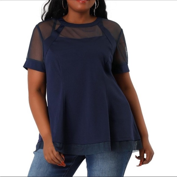 Agnes Orinda Tops - Agnes Orinda Navy Top New With Tags